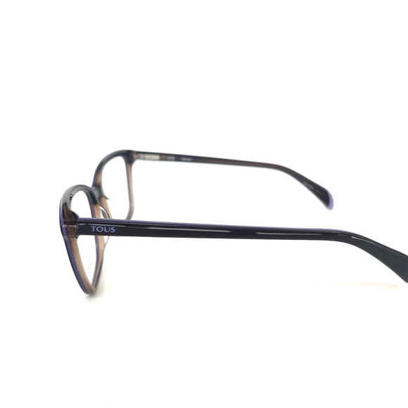 TOUS Eyeglasses VTOA35 Color 0D90 Dark Brown with Purple Accents Size 54 16 135 - Picture 6 of 12